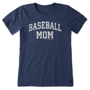 Women's Baseball Mom Arch Short Sleeve Tee Life is Good