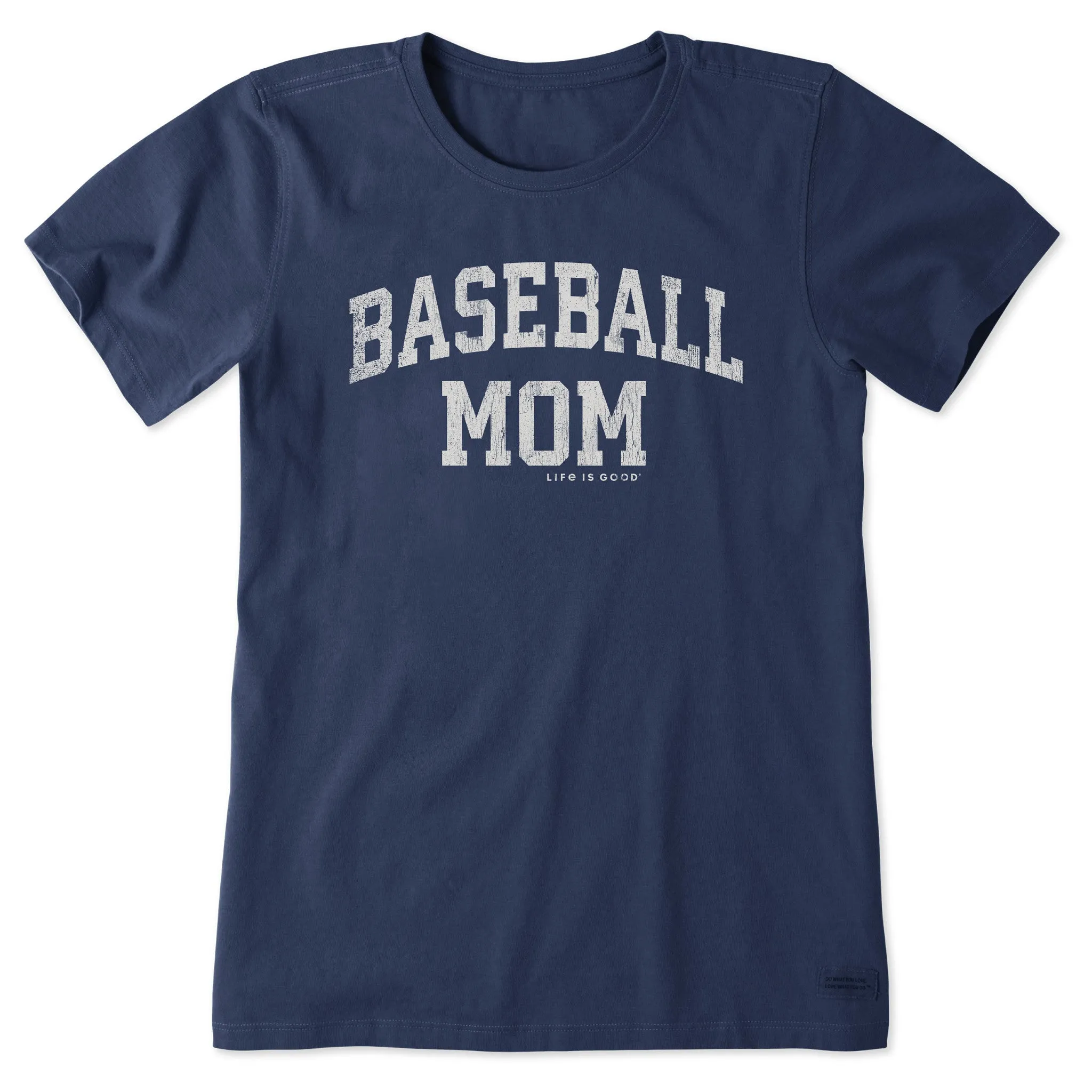 Women's Baseball Mom Arch Short Sleeve Tee Life is Good