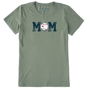 Women's Baseball Mom Short Sleeve Crusher Tee Life is Good
