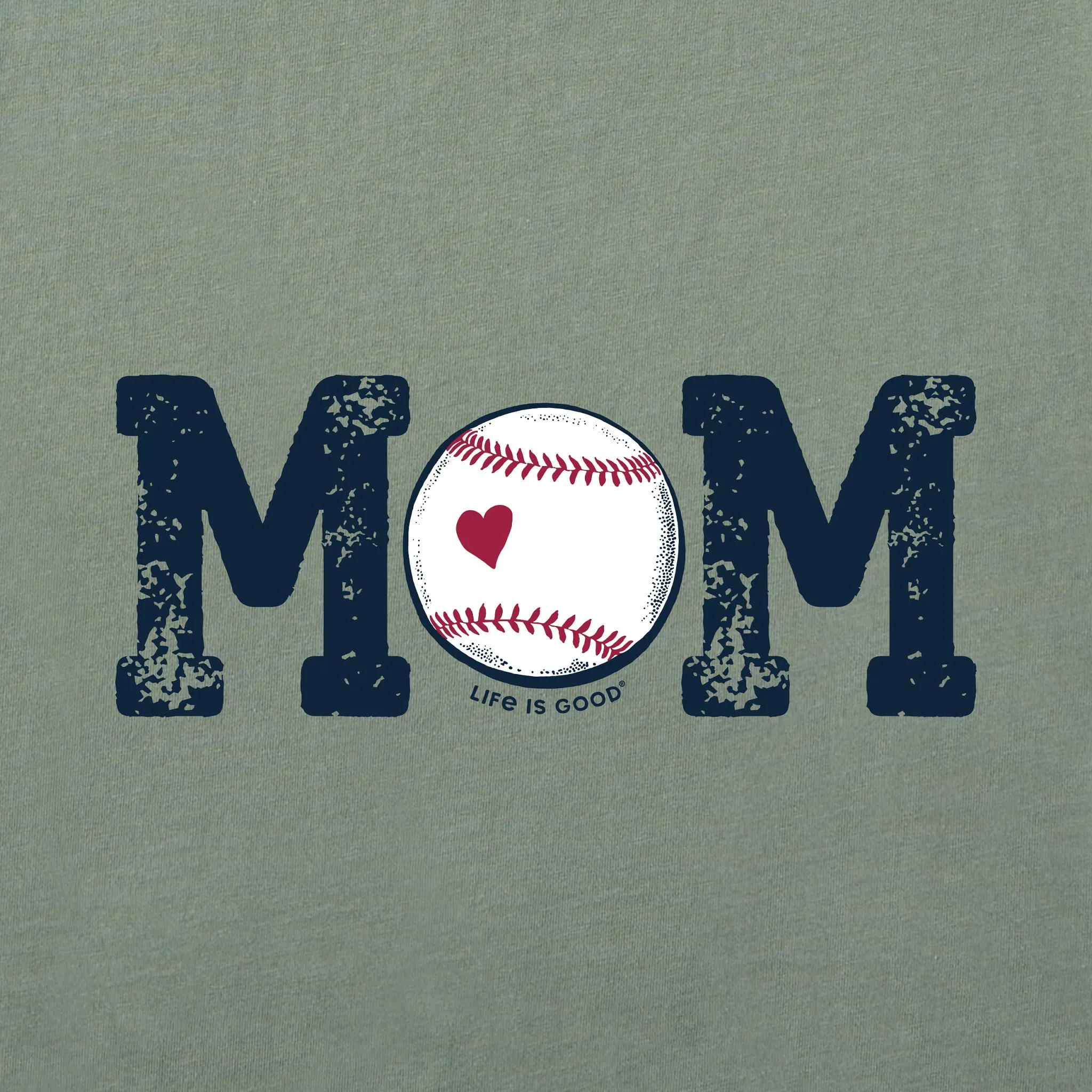 Women's Baseball Mom Short Sleeve Crusher Tee Life is Good
