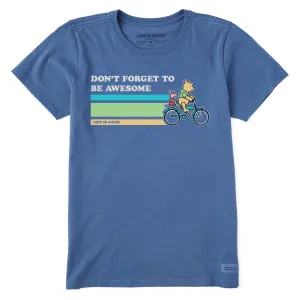 Women's Be Awesome Winnie & P Bike Short Sleeve Tee Life is Good