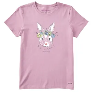 Women's Be Hoppy Flower Crown Short Sleeve Crusher Tee Life is Good