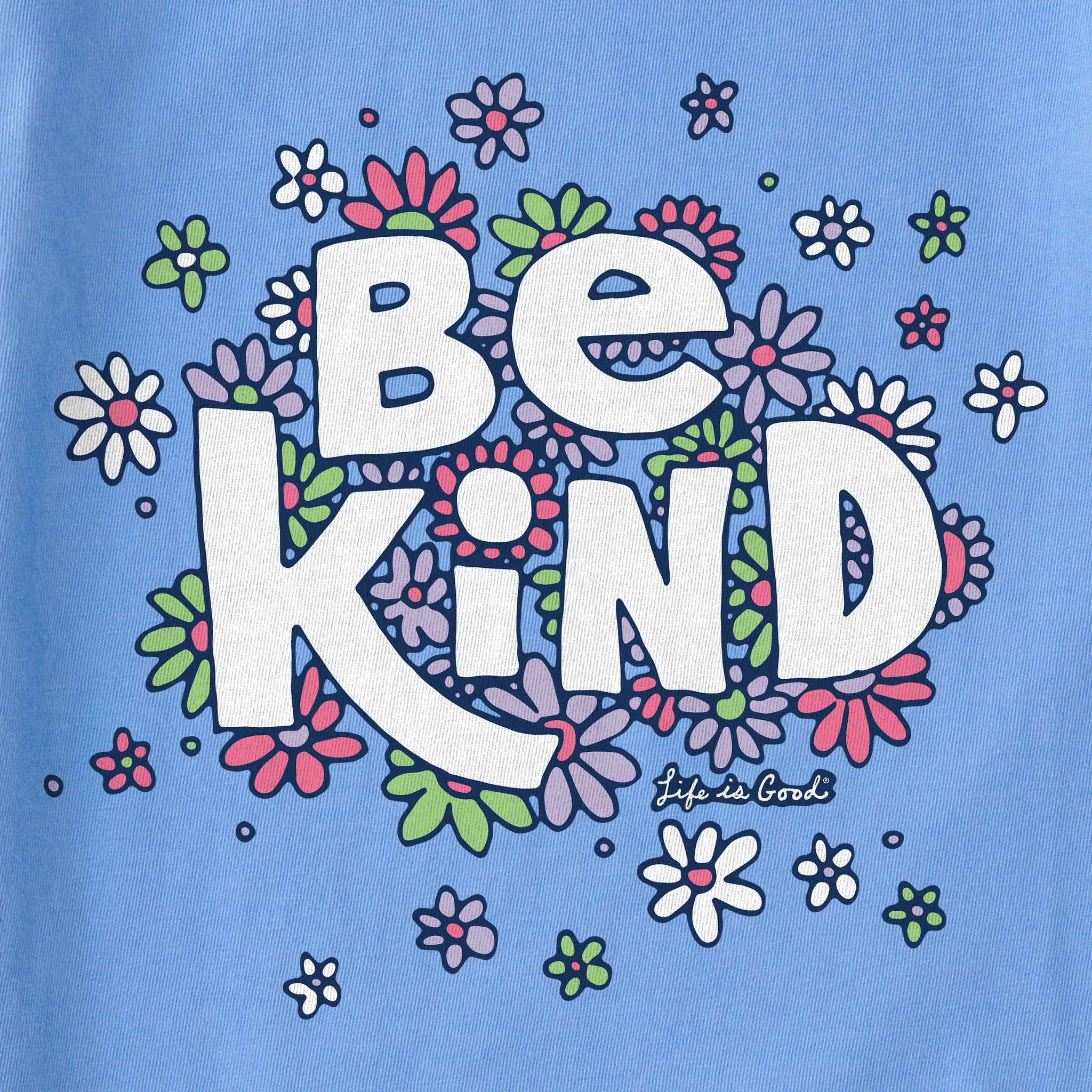 Women's Be Kind Flower Lines Crusher Tank Life is Good
