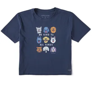 Women's Be Kind to all Kinds Short Sleeve Crusher Boxy Tee Life is Good