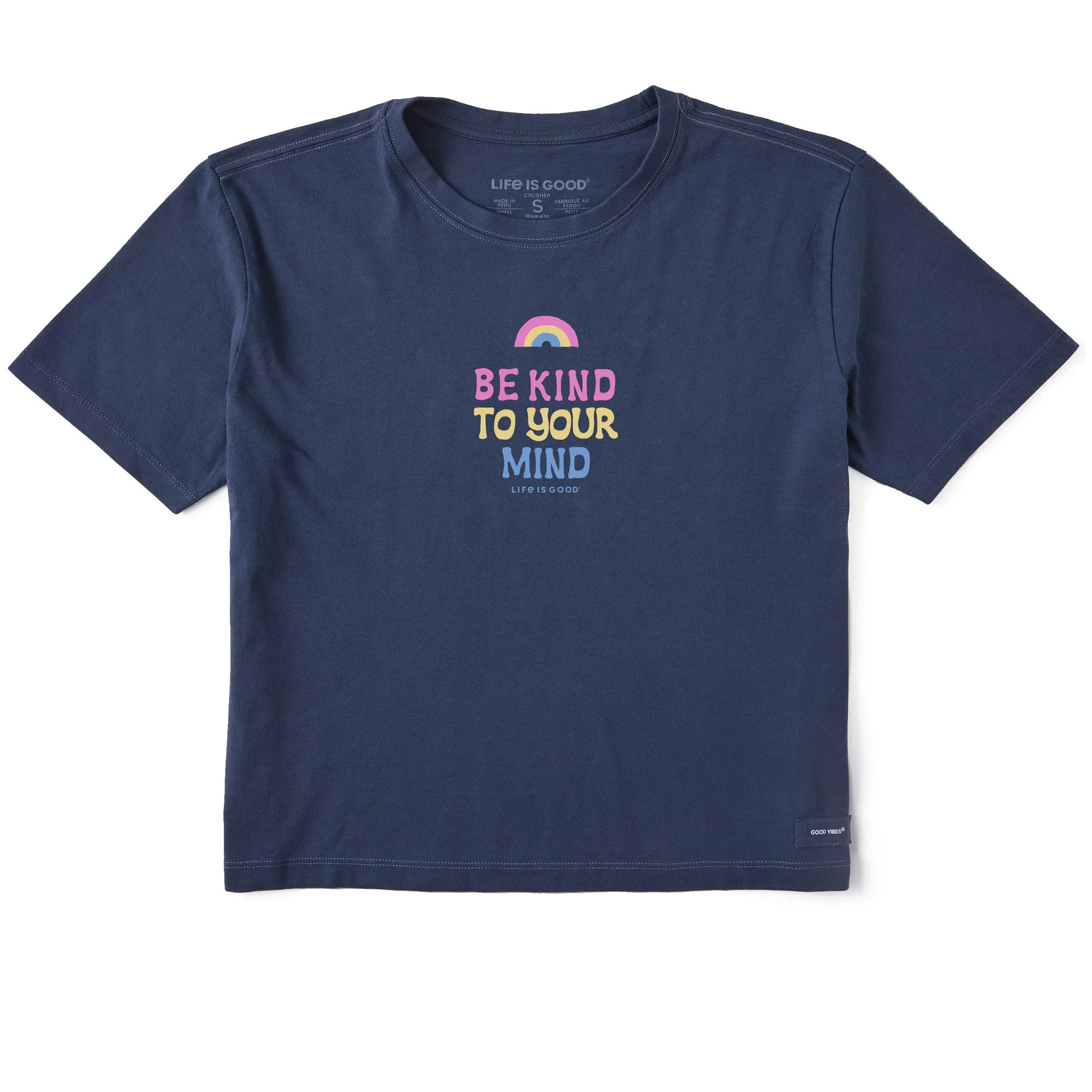 Women's Be Kind to Your Mind Short Sleeve Crusher Boxy Tee Life is Good