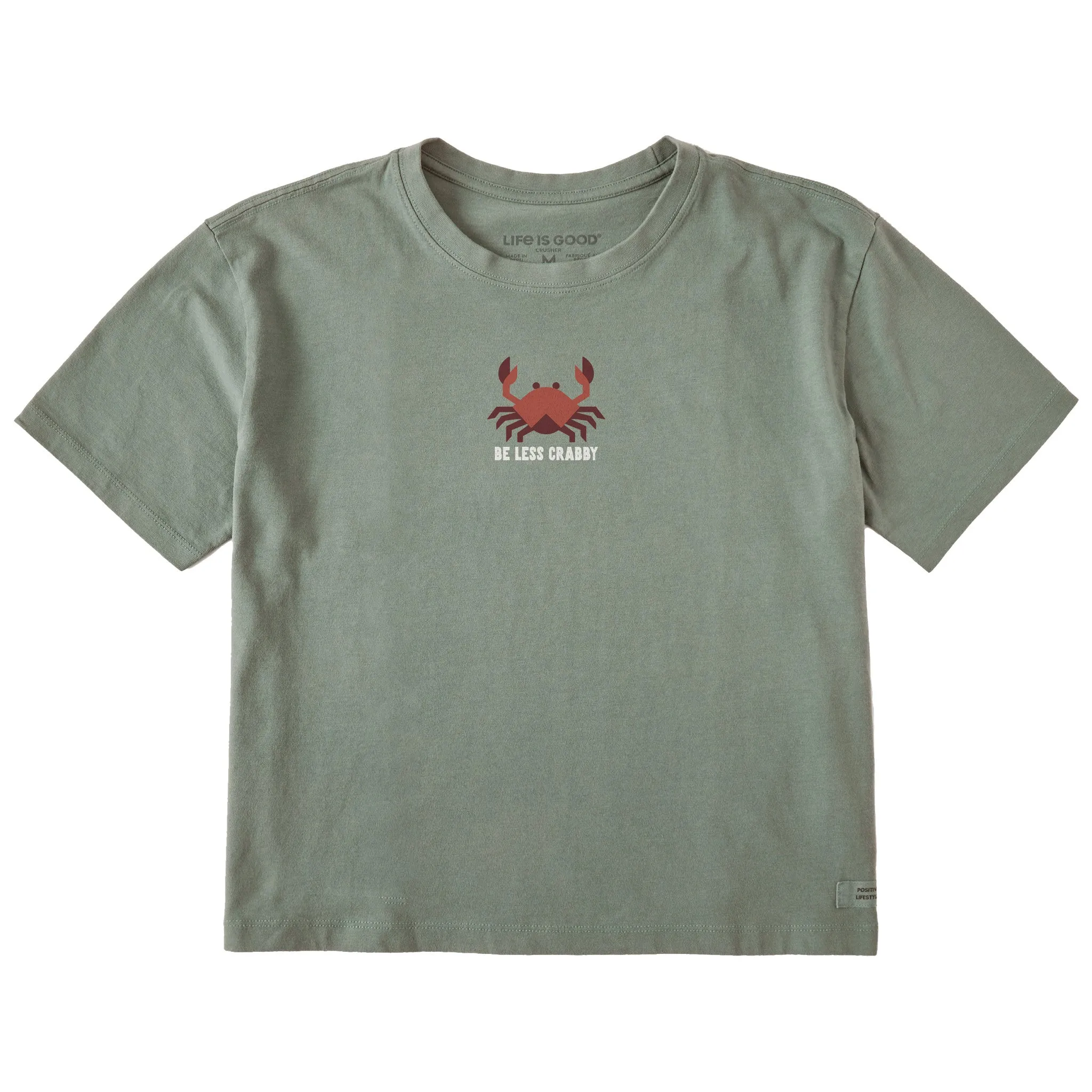 Women's Be less Crabby Mini Short Sleeve Crusher Boxy Tee Life is Good