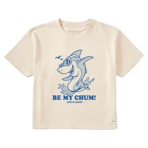 Women's Be My Chum Shark Short Sleeve Crusher Boxy Tee Life is Good