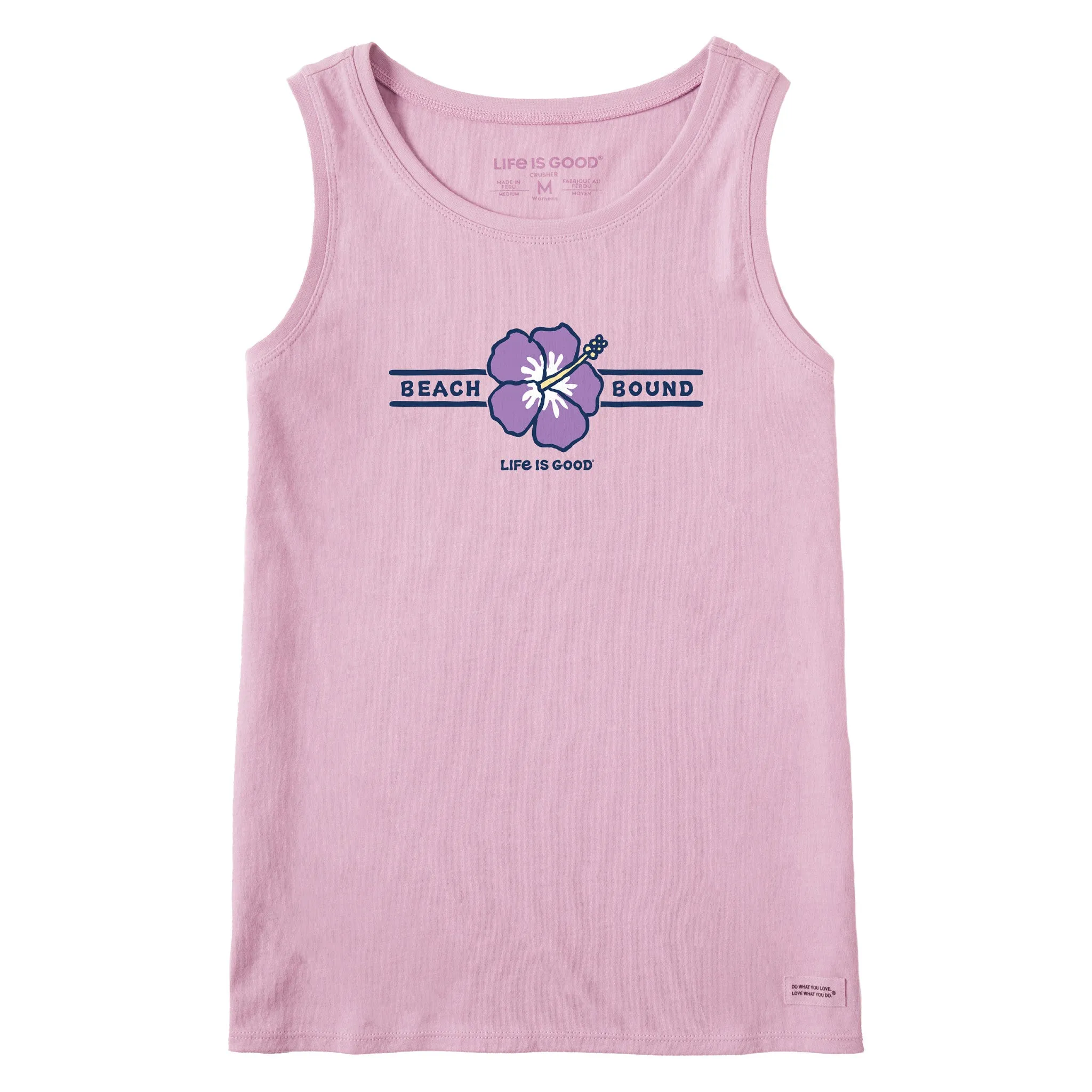 Women's Beach Bound Flower Crusher Tank Life is Good