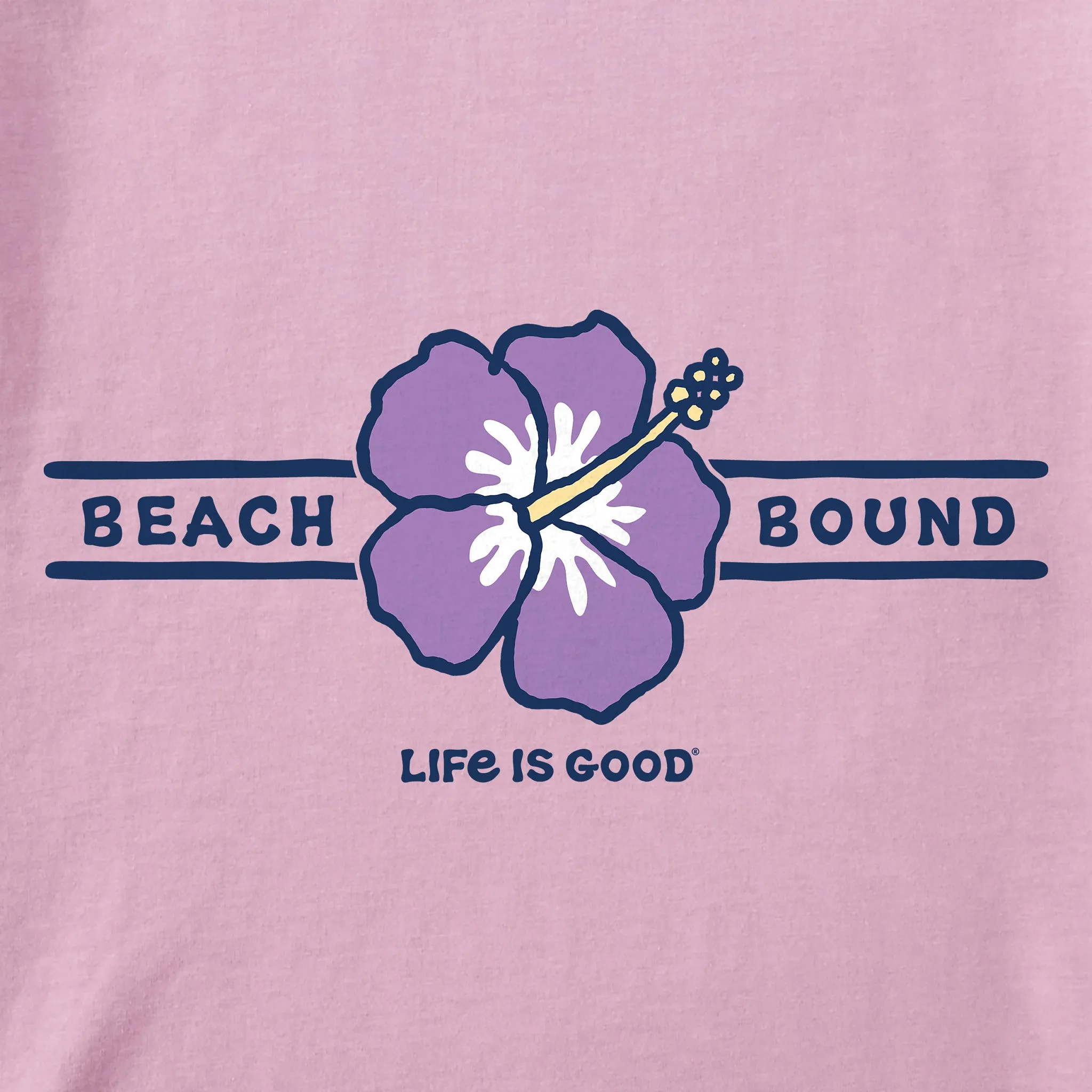 Women's Beach Bound Flower Crusher Tank Life is Good