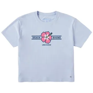 Women's Beach Bound Flower Short Sleeve Crusher Boxy Tee Life is Good