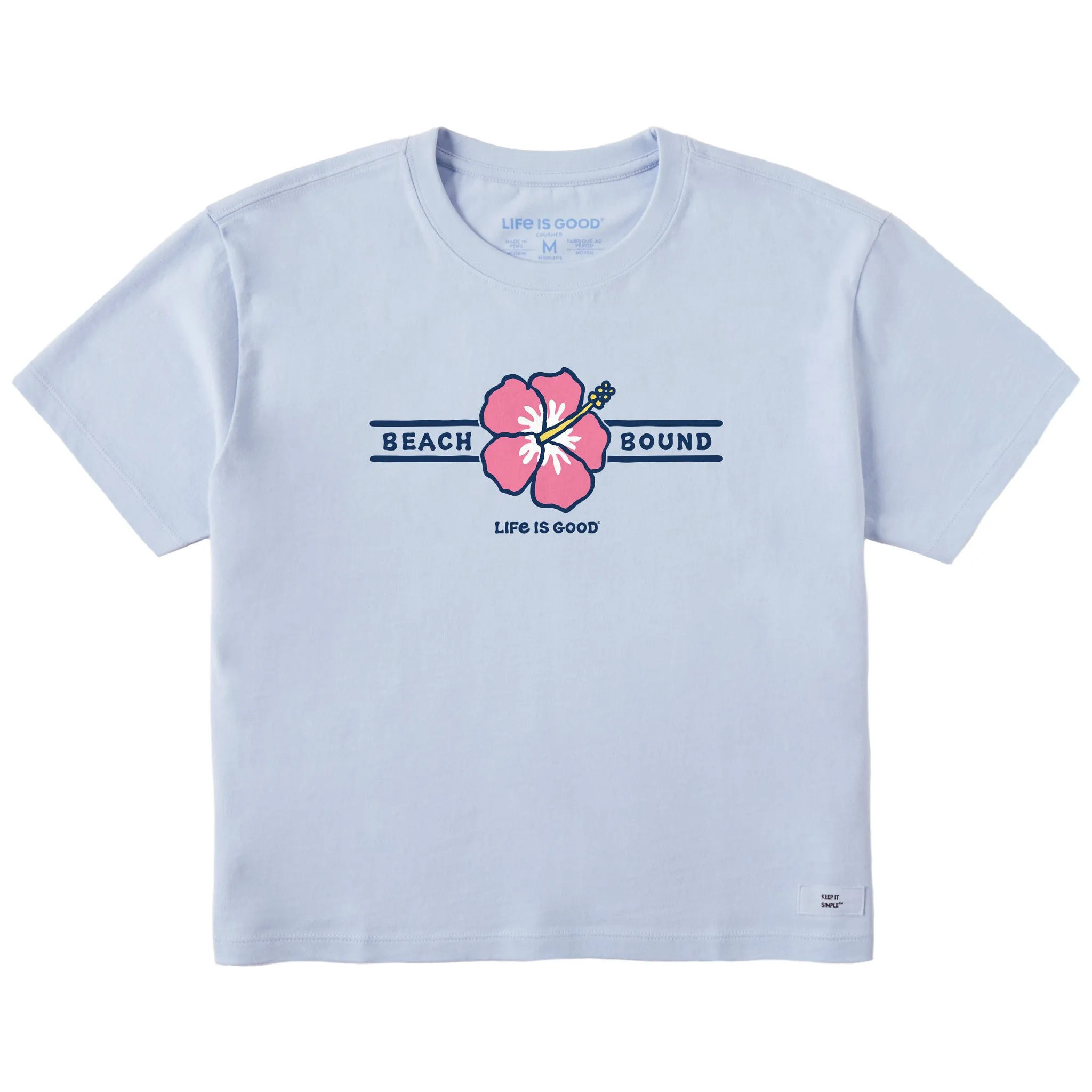 Women's Beach Bound Flower Short Sleeve Crusher Boxy Tee Life is Good