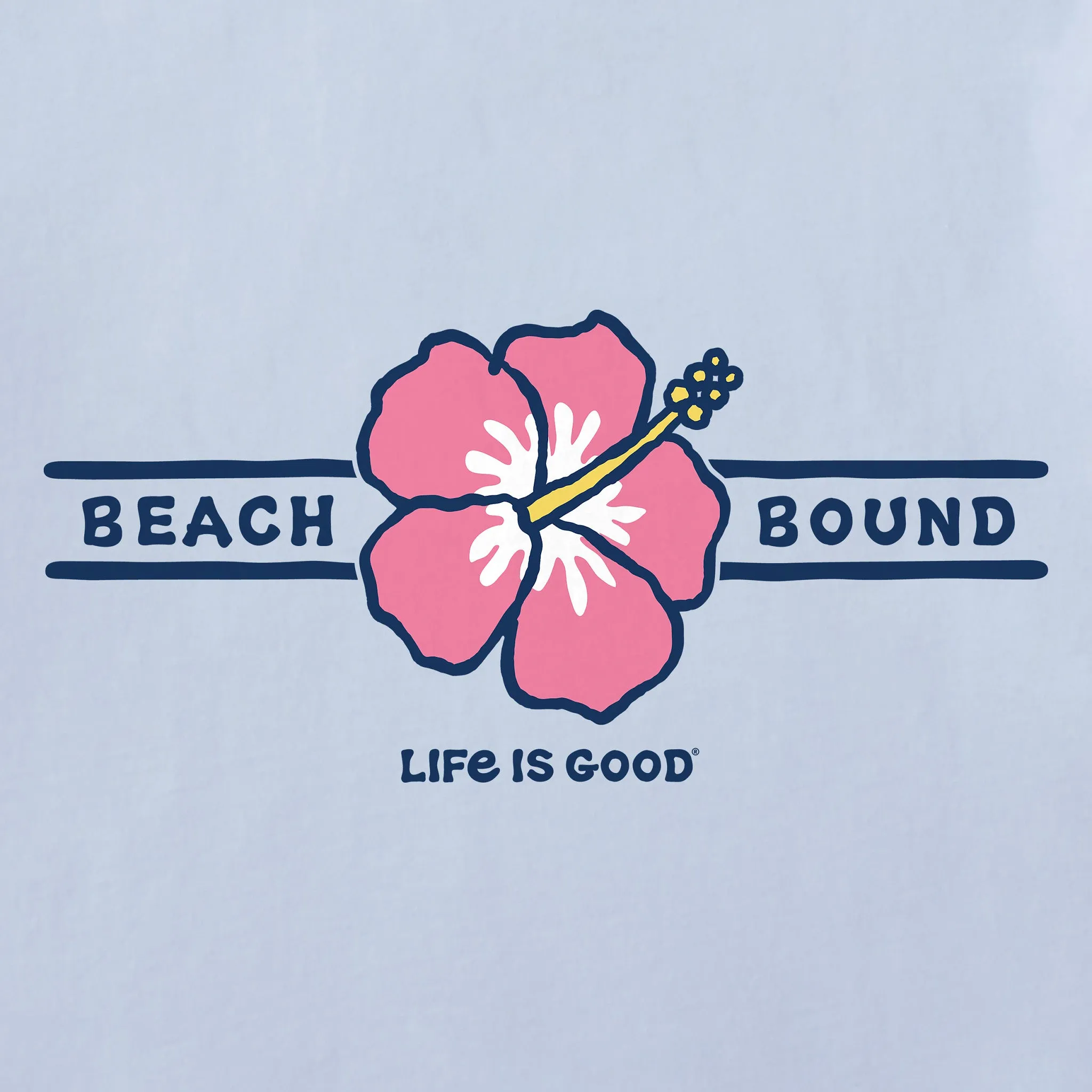 Women's Beach Bound Flower Short Sleeve Crusher Tee Life is Good