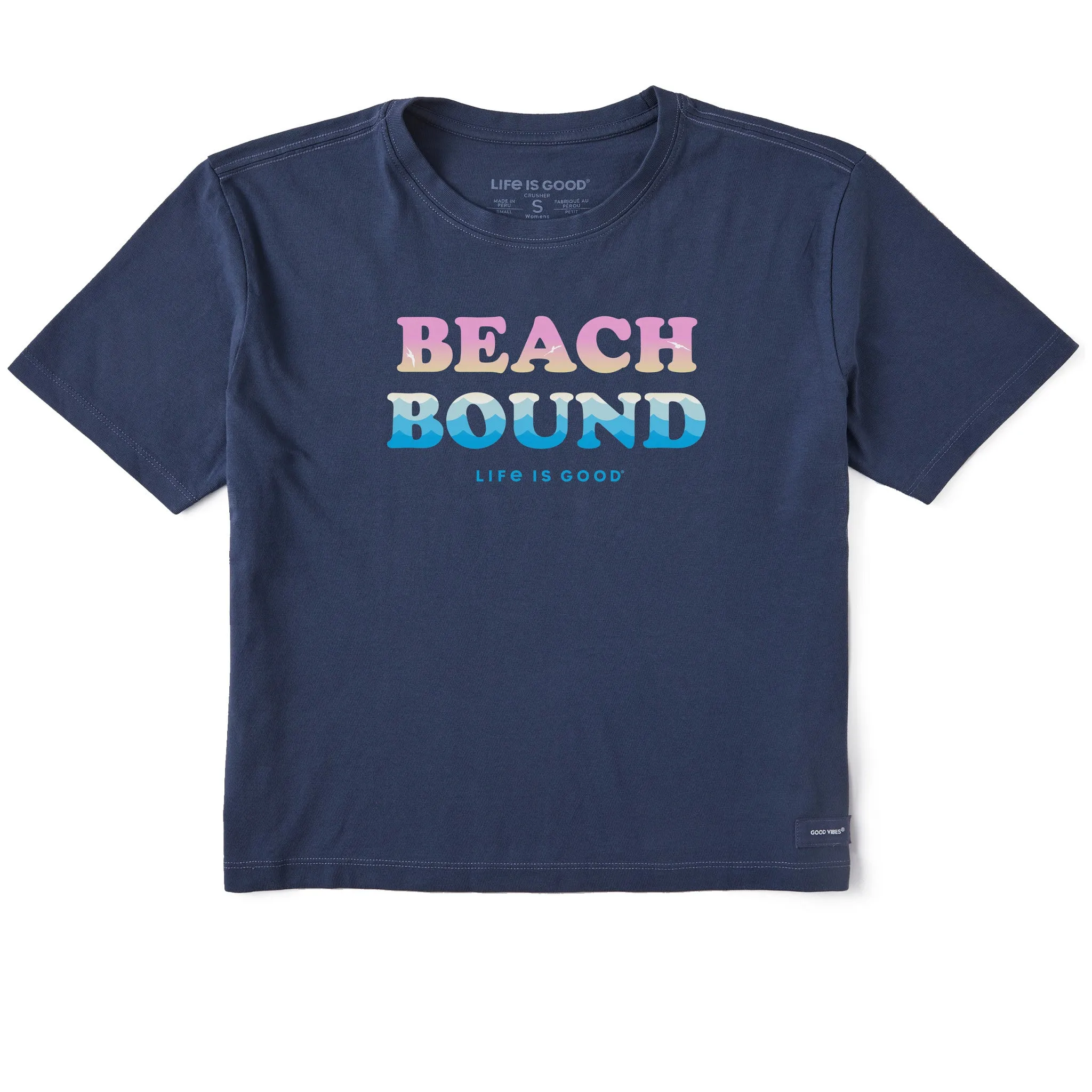 Women's Beach Bound Sunset Short Sleeve Crusher Boxy Tee Life is Good