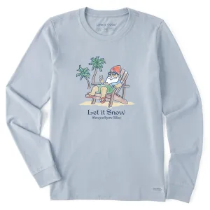 Women's Beach Gnome Let it Snow Somewhere Else Long Sleeve Crusher Tee Life is Good