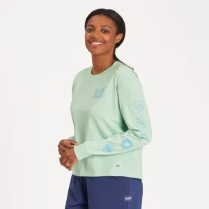 Women's Beach Icons Long Sleeve Crusher Boxy Tee Life is Good