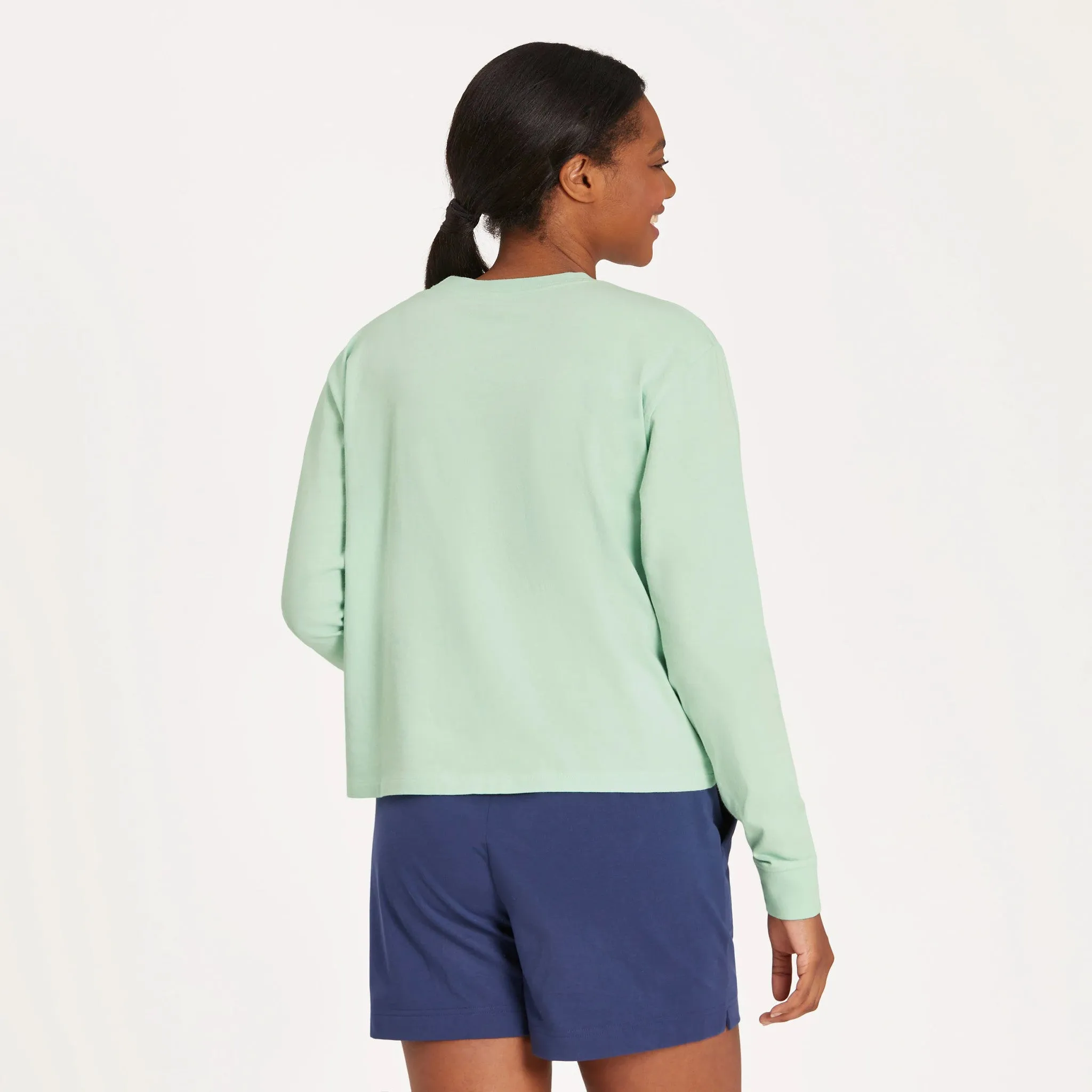 Women's Beach Icons Long Sleeve Crusher Boxy Tee Life is Good