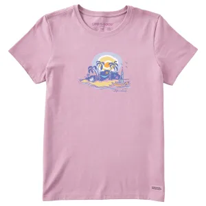 Women's Beach Oasis Short Sleeve Crusher Tee Life is Good