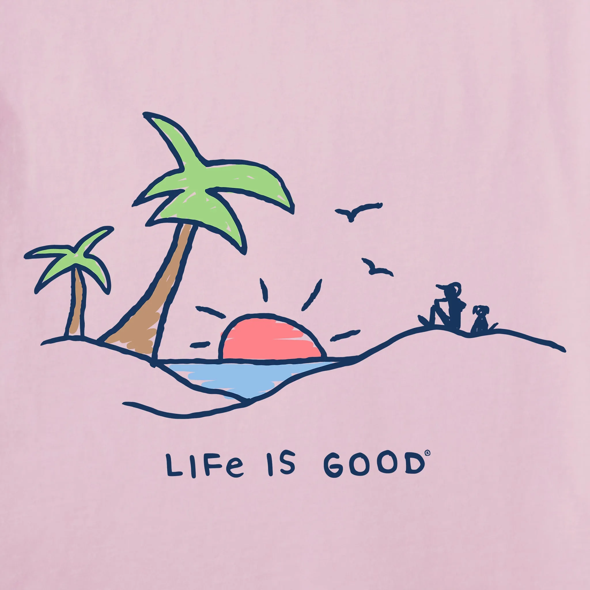 Women's Beach Palms Vista Short Sleeve Crusher Tee Life is Good