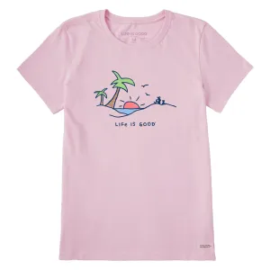 Women's Beach Palms Vista Short Sleeve Crusher Tee Life is Good
