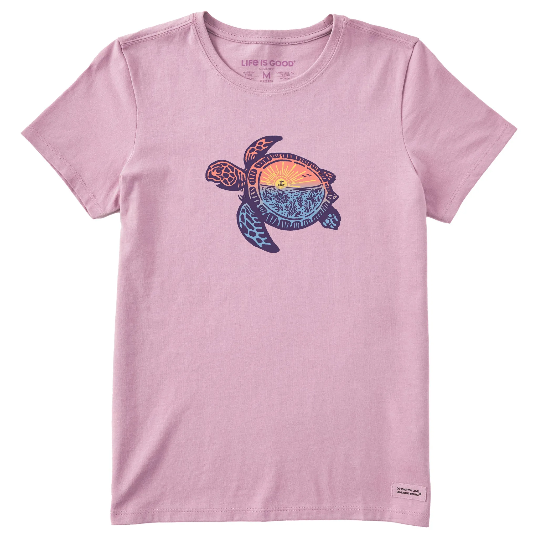 Women's Beach Turtle Sealife Short Sleeve Tee Life is Good
