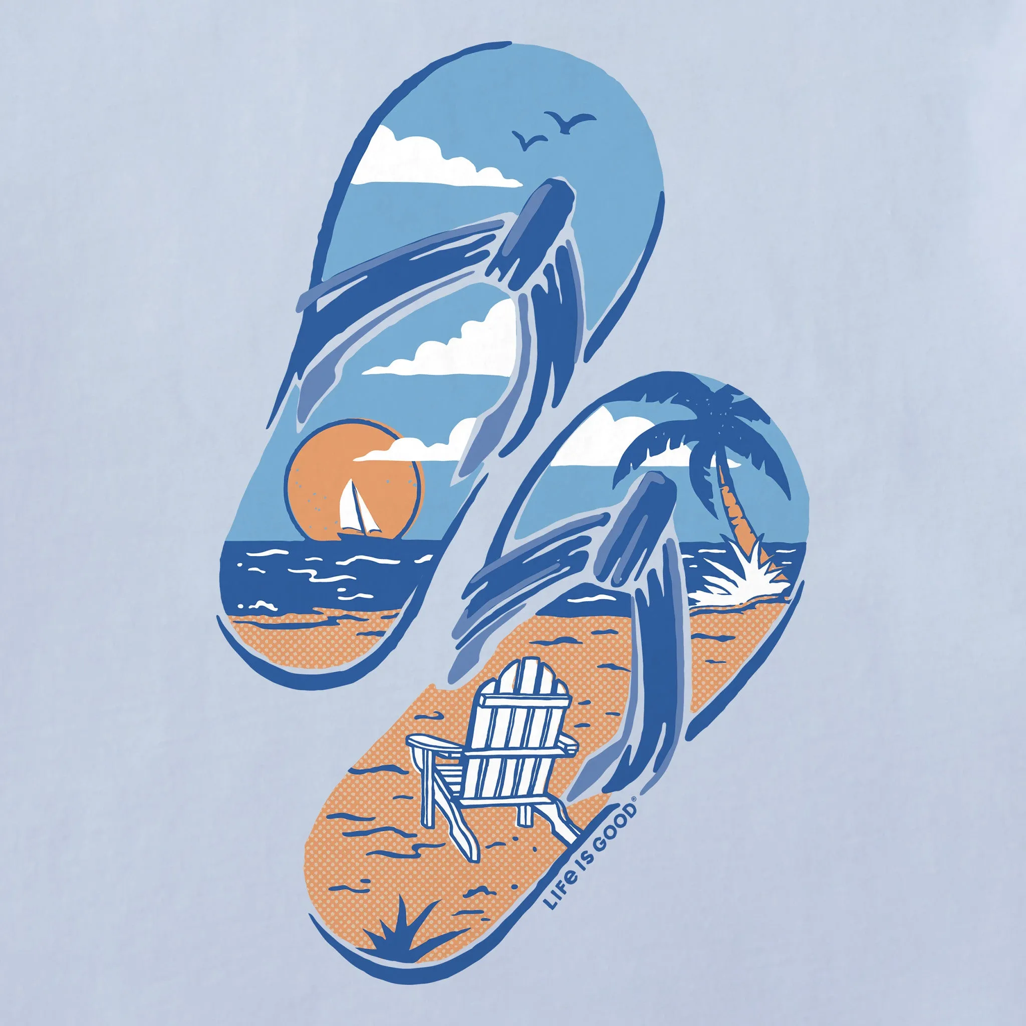 Women's Beachy Flips Short Sleeve Crusher Tee Life is Good
