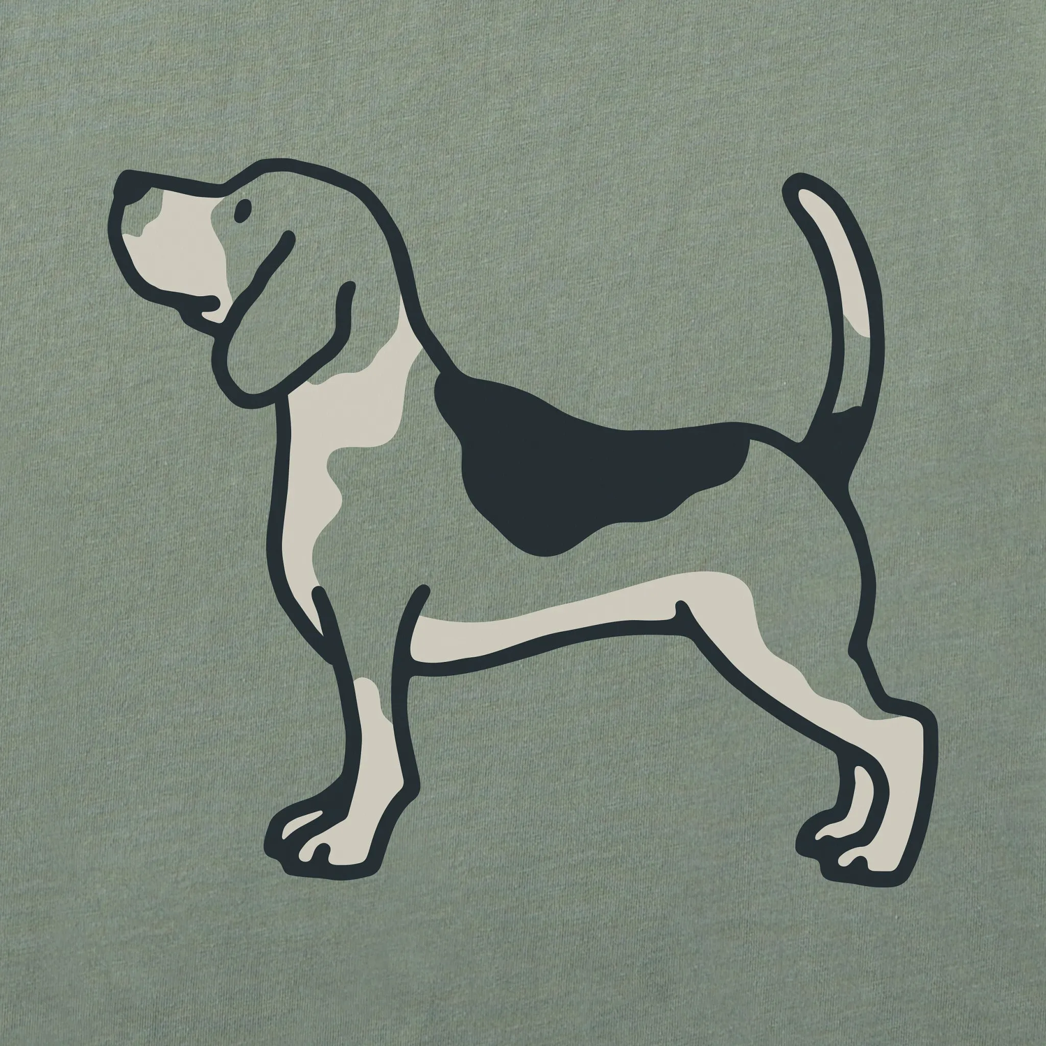 Women's Beagle Short Sleeve Crusher Tee Life is Good