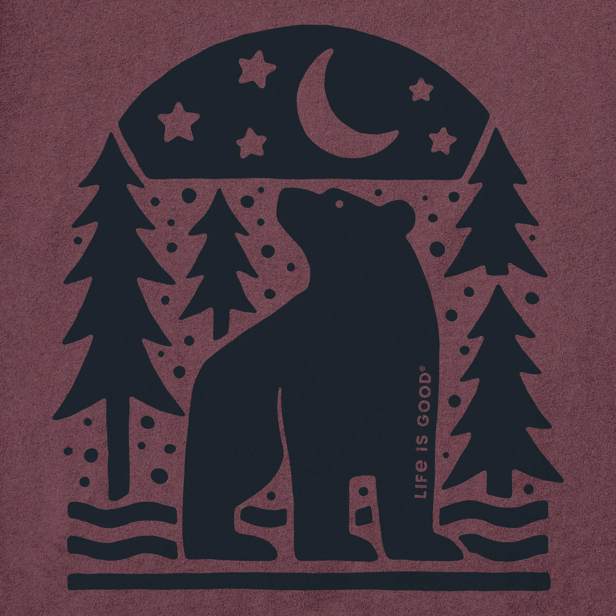 Women's Bear in the Woods Long Sleeve Crusher Tee Life is Good