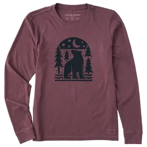 Women's Bear in the Woods Long Sleeve Crusher Tee Life is Good