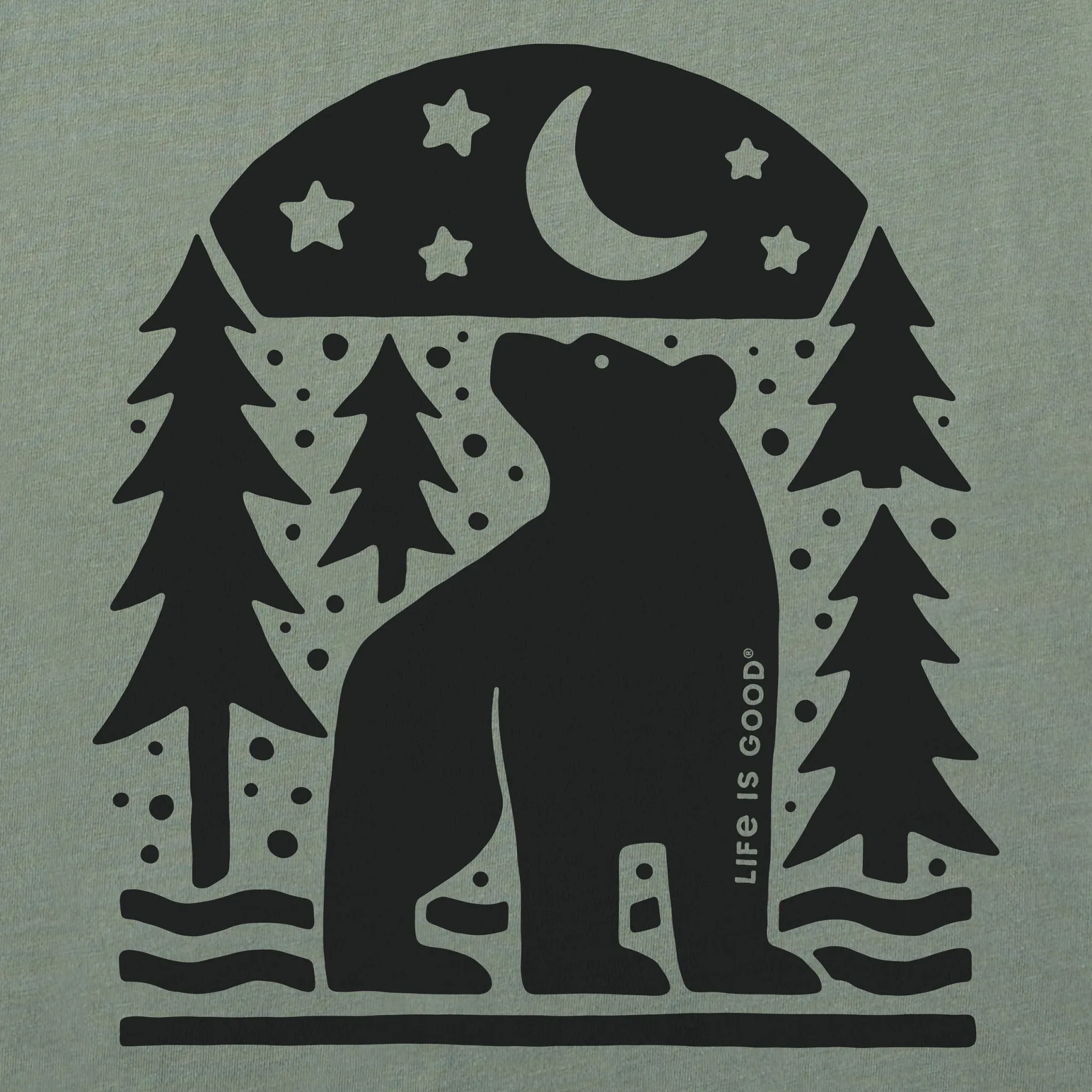 Women's Bear in the Woods Short Sleeve Crusher Tee Life is Good
