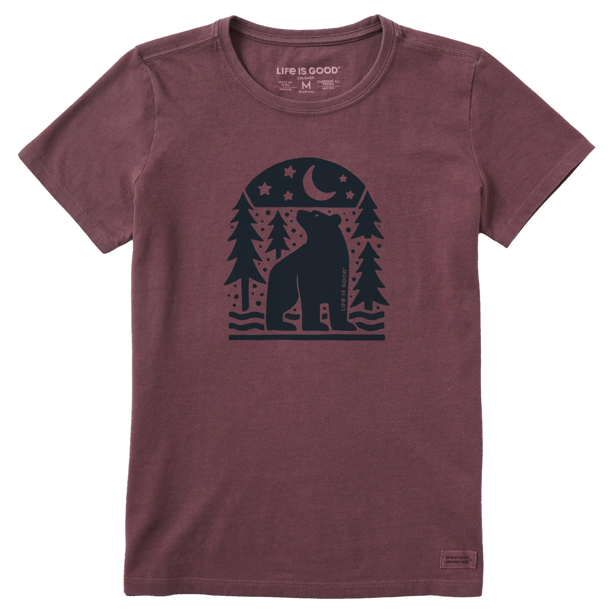 Women's Bear in the Woods Short Sleeve Crusher Tee Life is Good