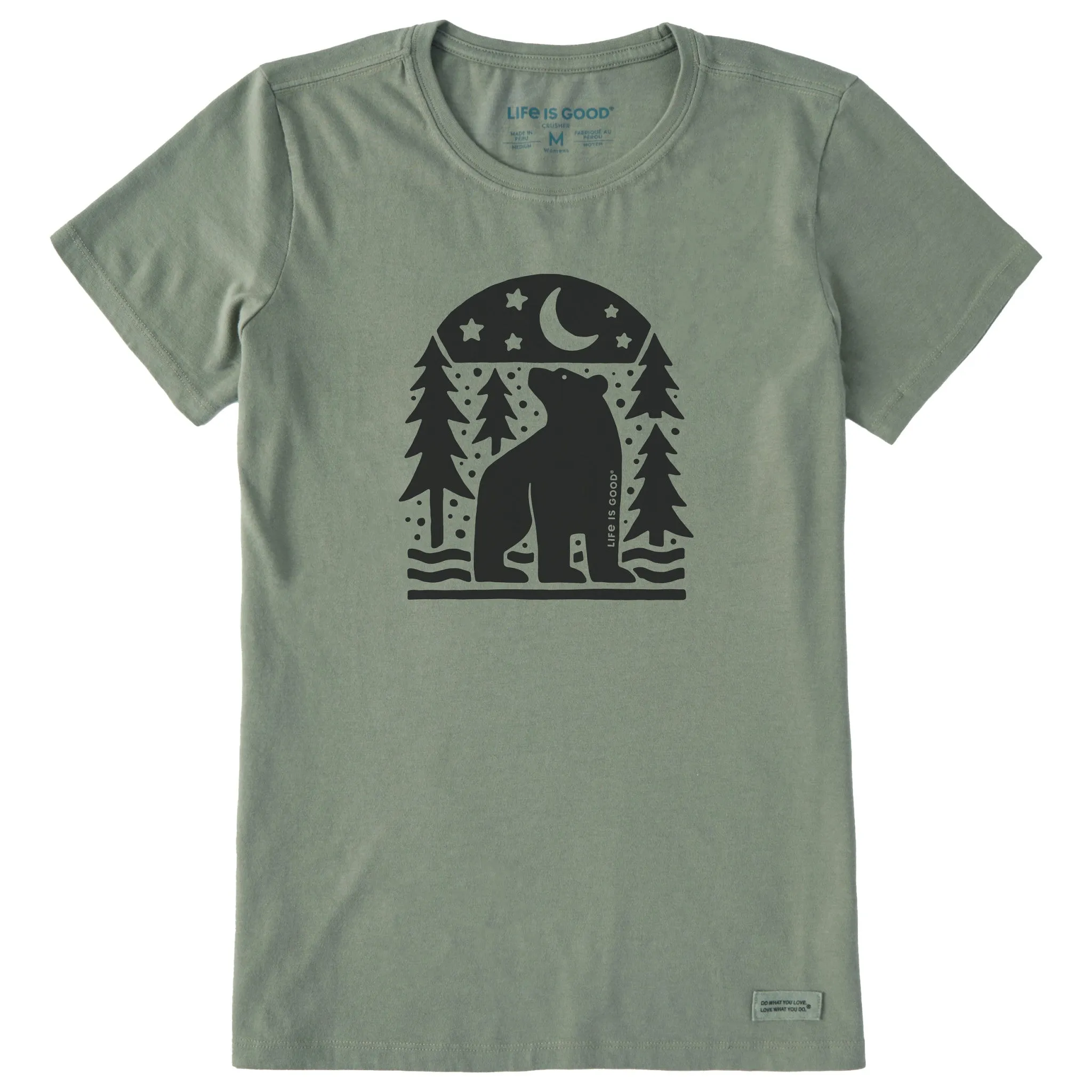 Women's Bear in the Woods Short Sleeve Crusher Tee Life is Good