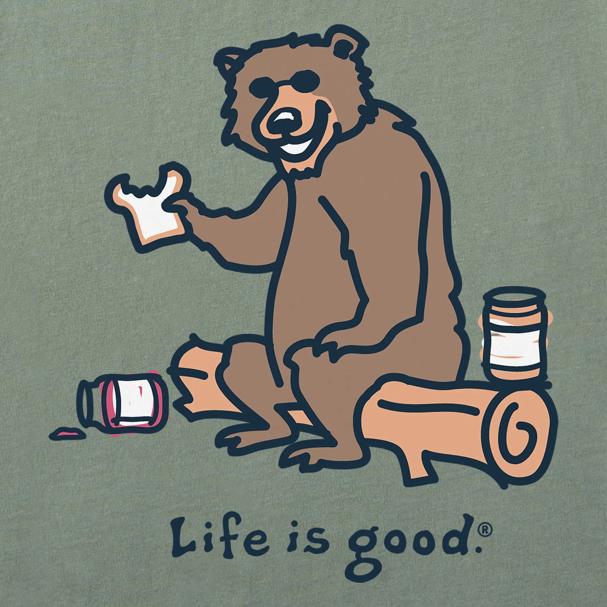 Women's Bear PB&J Short Sleeve Crusher Tee Life is Good