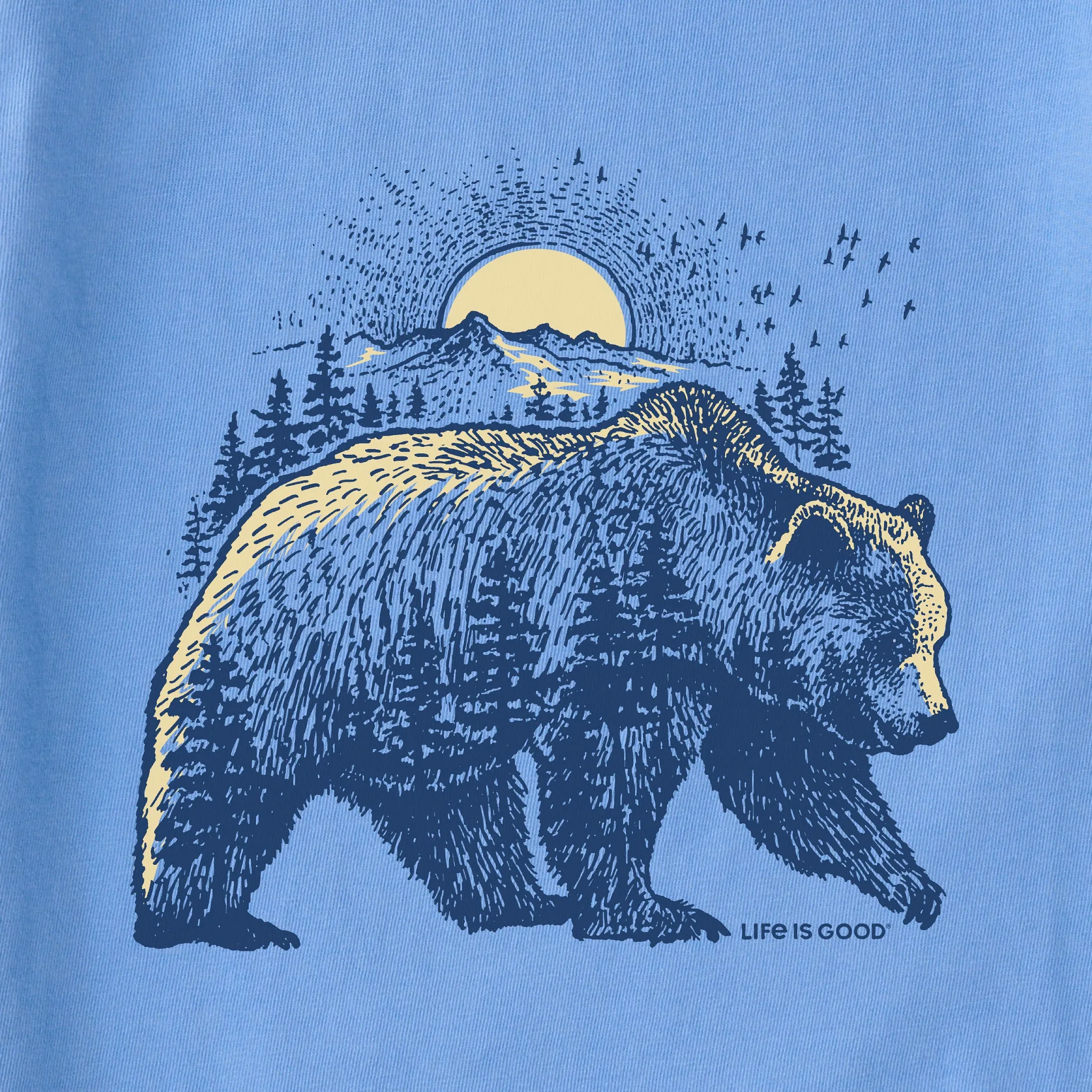 Women's Bearscape Long Sleeve Crusher Tee Life is Good