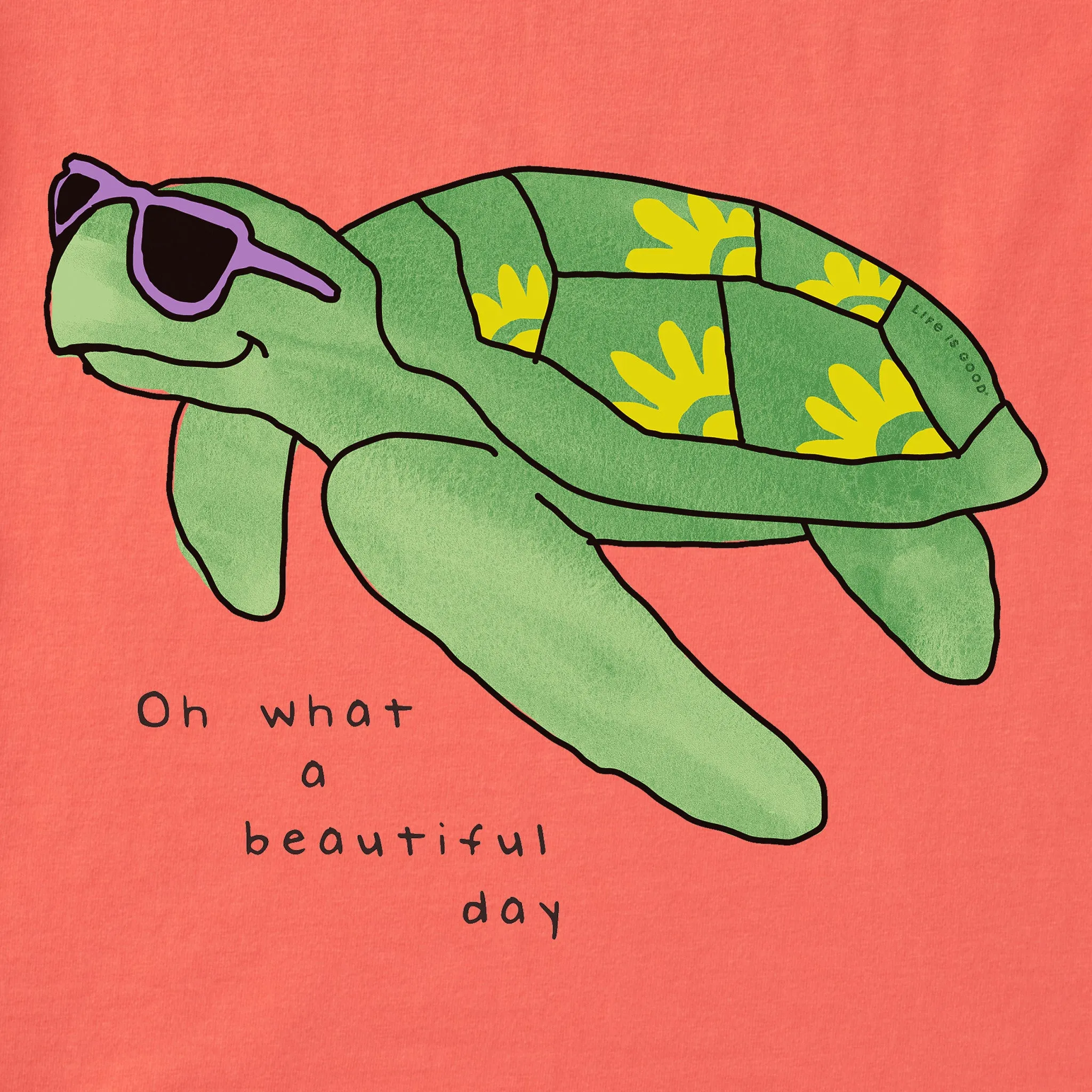 Women's Beautiful Day Turtle Short Sleeve Tee Life is Good