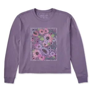 Women's Beautiful Energy Tie Dye Long Sleeve Crusher Boxy Tee Life is Good