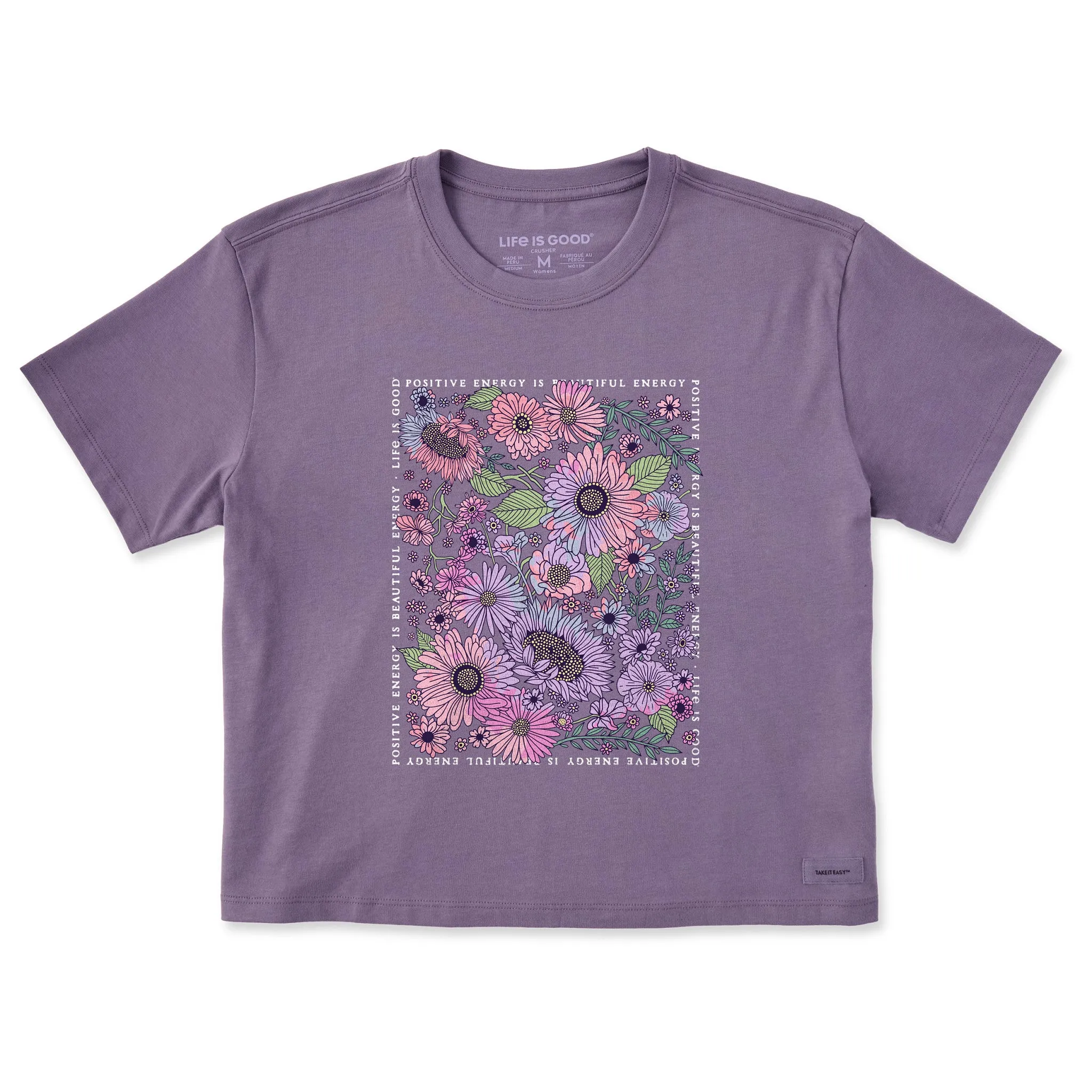 Women's Beautiful Energy Tie Dye Short Sleeve Crusher Boxy Tee Life is Good