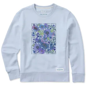 Women's Beautiful Energy Tie Dye Simply True Fleece Crew Life is Good