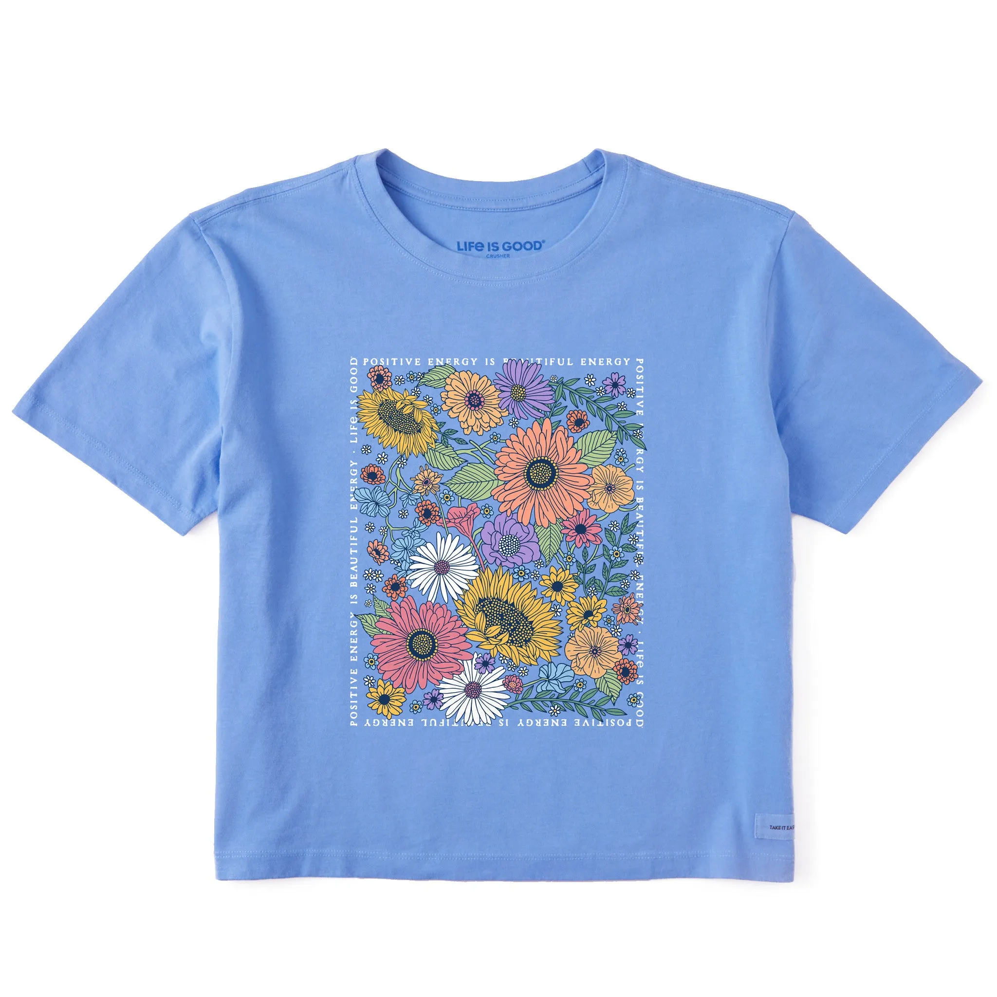 Women's Beautiful Energy Wildflowers Short Sleeve Crusher Boxy Tee Life is Good