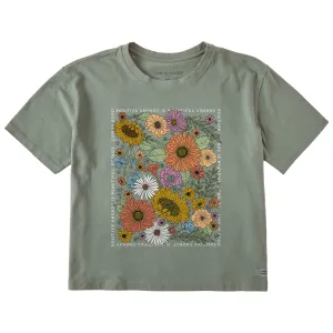Women's Beautiful Energy Wildflowers Short Sleeve Crusher Boxy Tee Life is Good