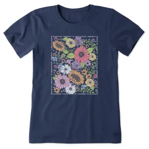 Women's Beautiful Energy Wildflowers Short Sleeve Crusher Tee Life is Good