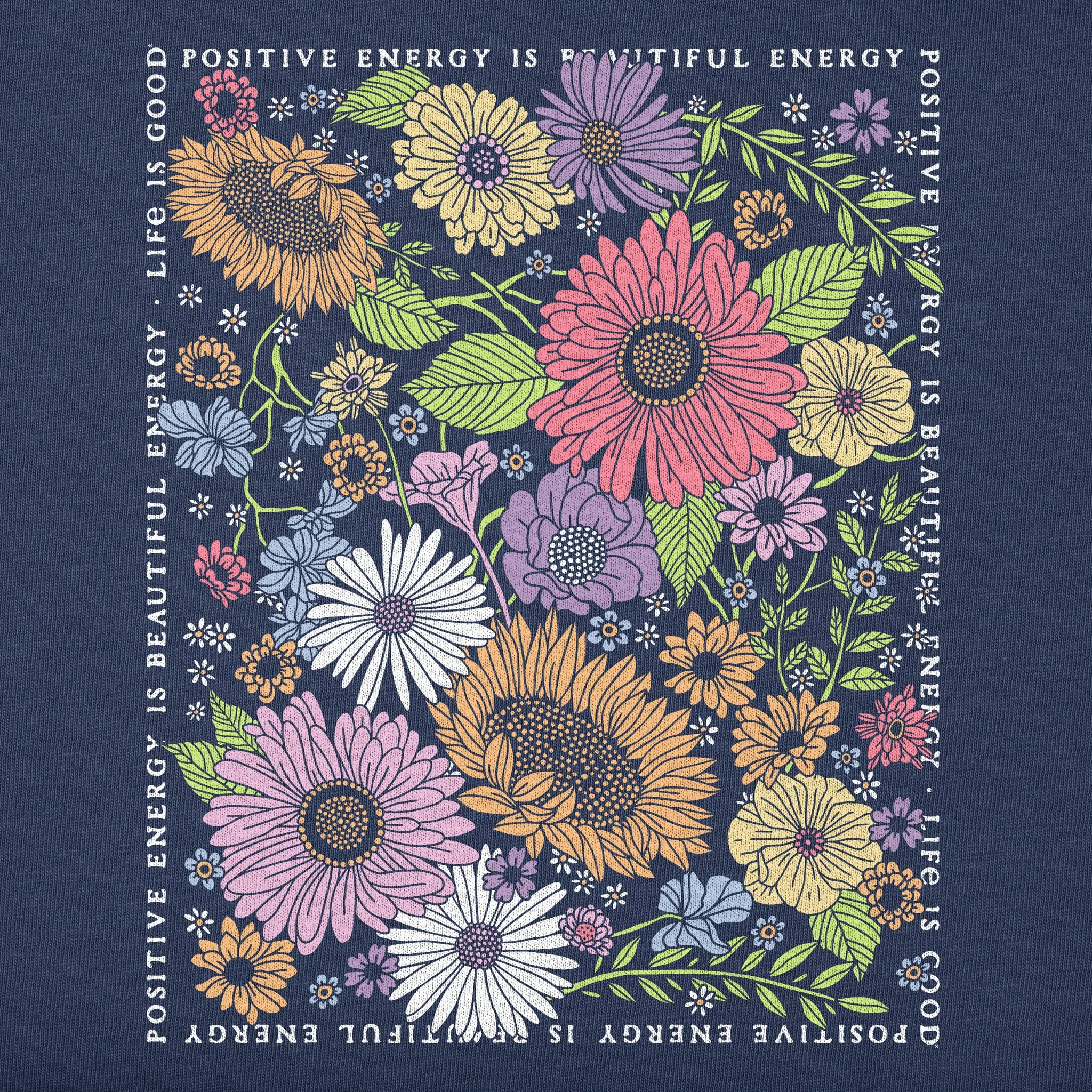 Women's Beautiful Energy Wildflowers Short Sleeve Crusher Tee Life is Good
