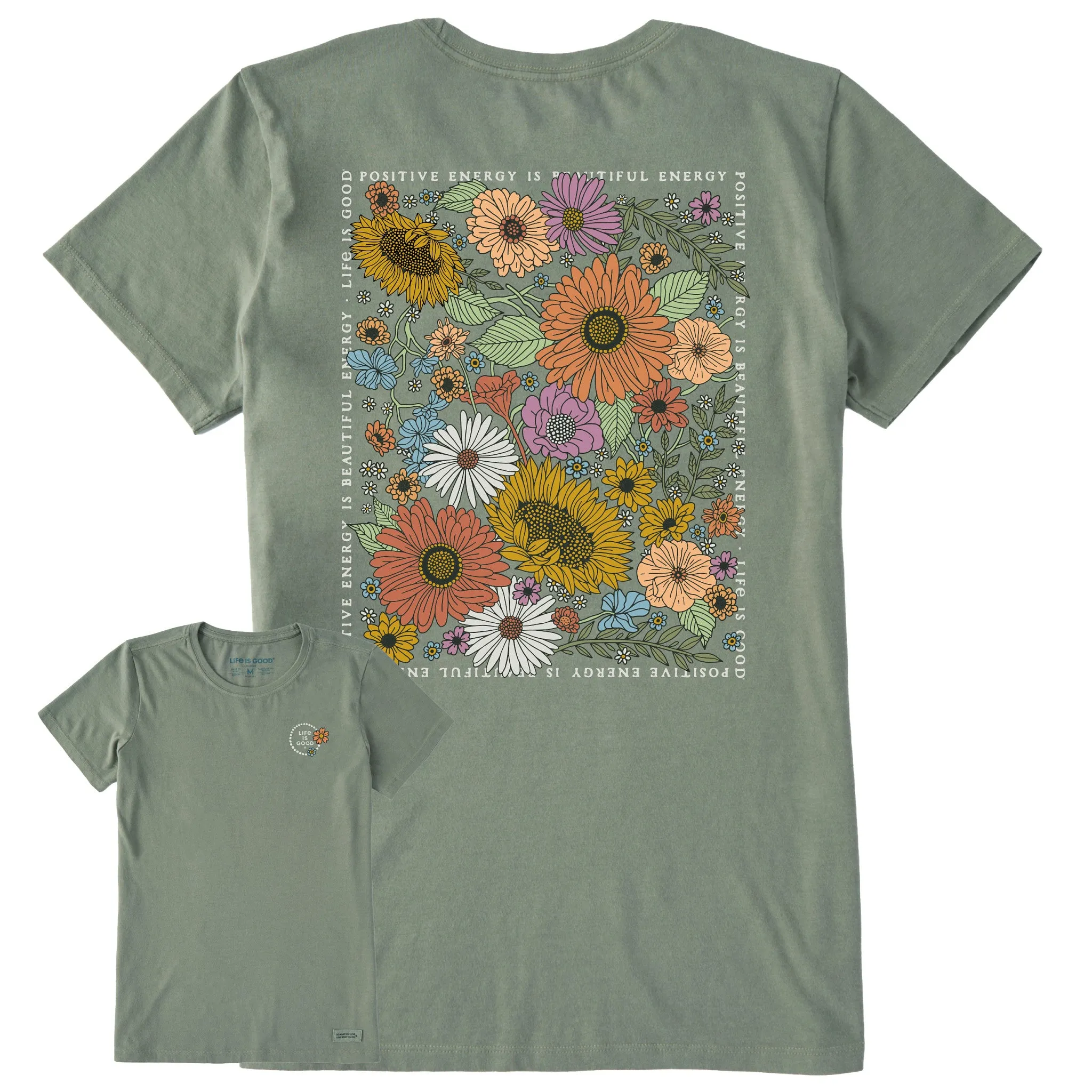 Women's Beautiful Energy Wildflowers Short Sleeve Tee Life is Good