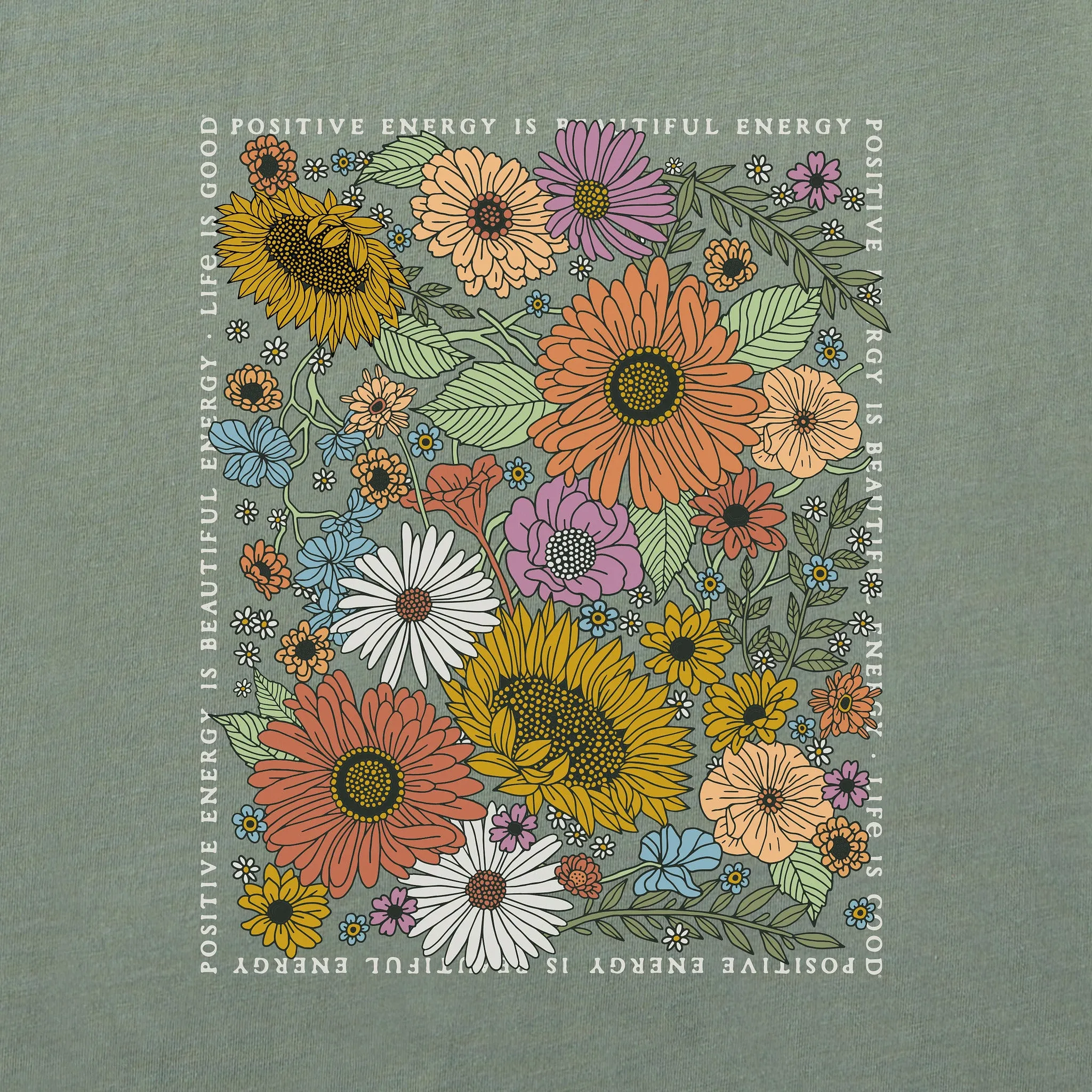 Women's Beautiful Energy Wildflowers Short Sleeve Tee Life is Good