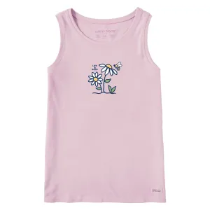 Women's Bee Daisy Crusher Tank Life is Good
