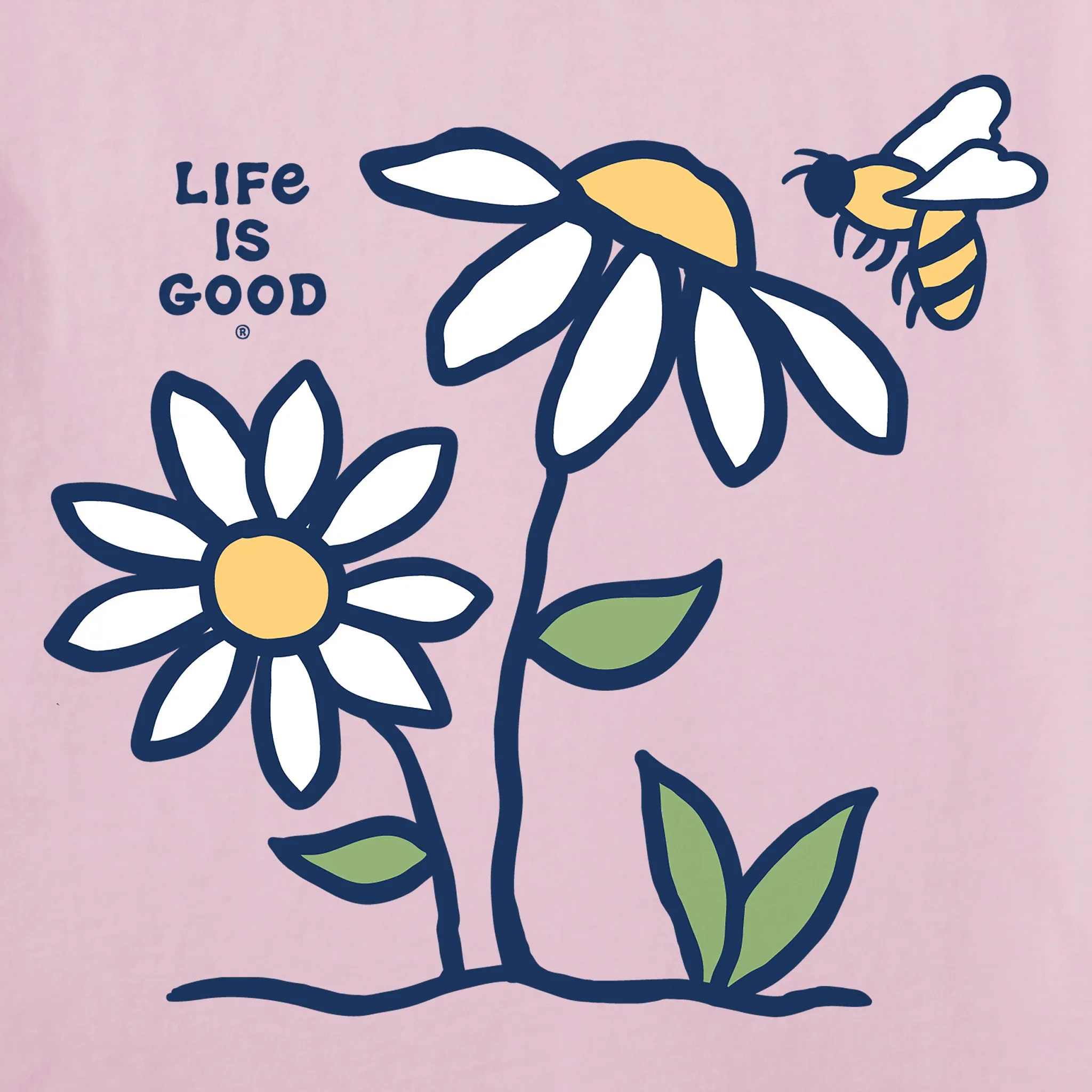 Women's Bee Daisy Crusher Tank Life is Good