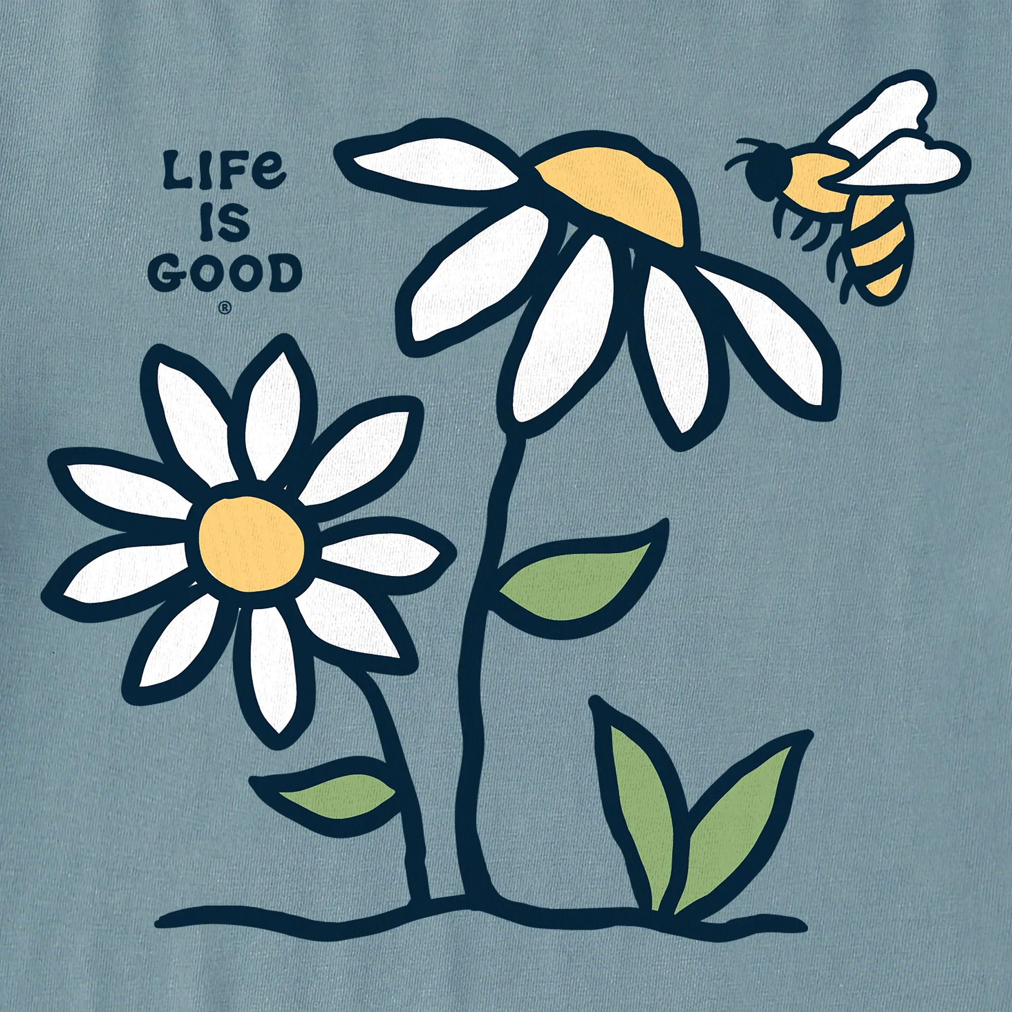 Women's Bee Daisy Crusher Tank Life is Good