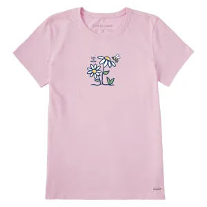Women's Bee Daisy Short Sleeve Tee Life is Good
