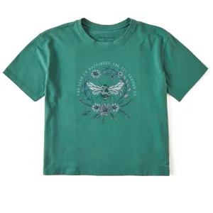 Women's Bee Happiness All Around Short Sleeve Crusher Boxy Tee Life is Good