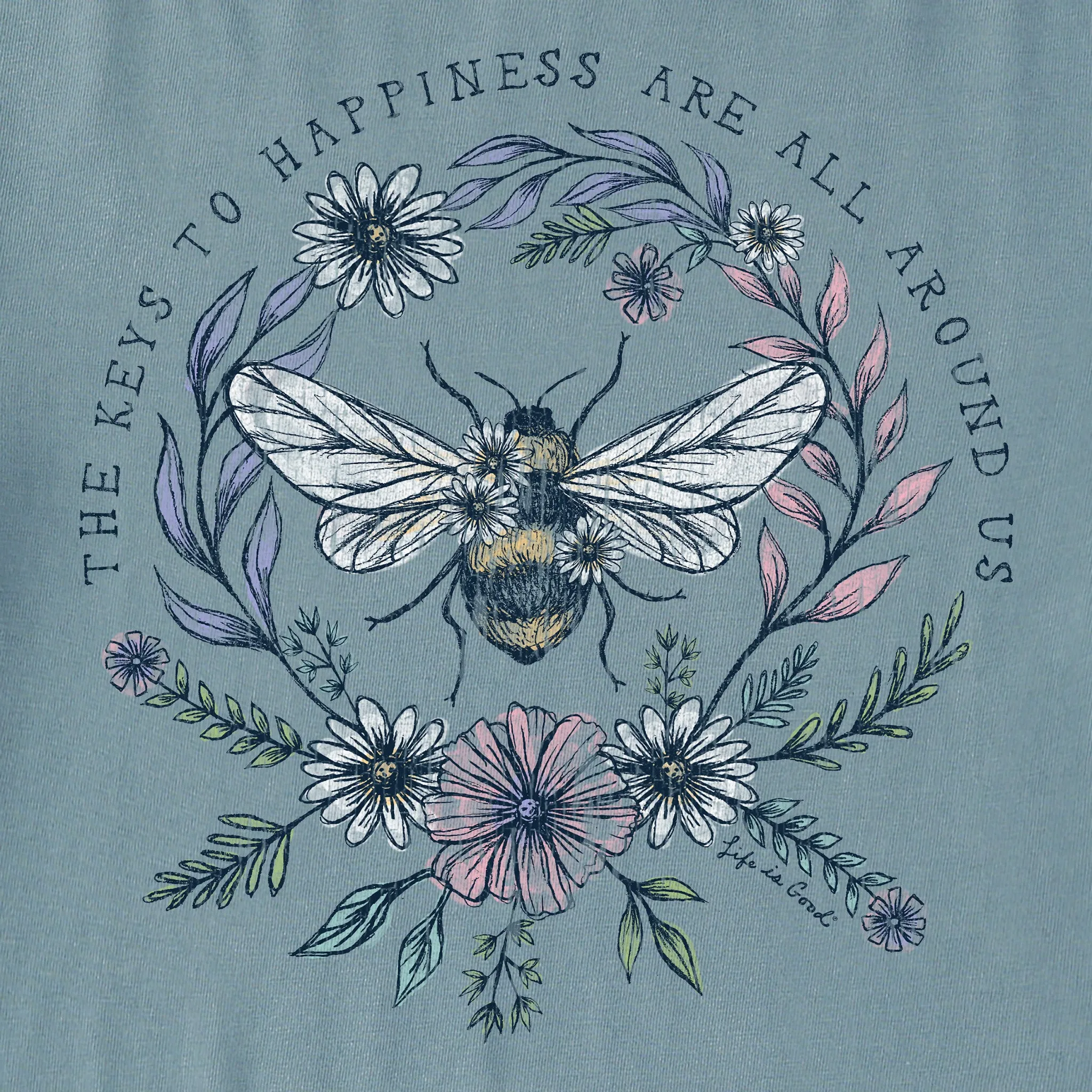 Women's Bee Happiness All Around Short Sleeve Tee Life is Good