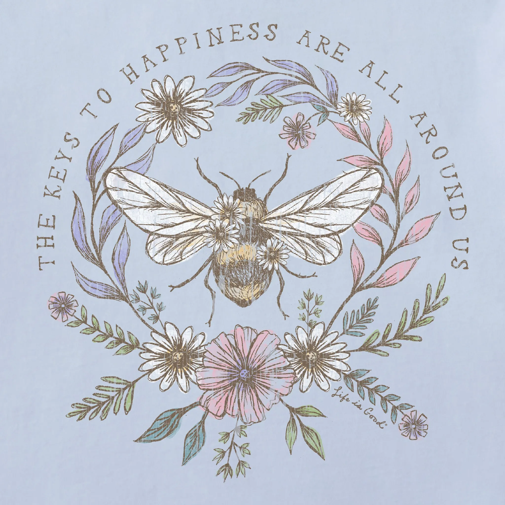 Women's Bee Happiness All Around Short Sleeve Tee Life is Good
